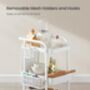 Metal Mesh Rolling Storage Trolley Utility Cart, thumbnail 5 of 6