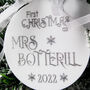 First Christmas As A Mrs Personalised Christmas Bauble, thumbnail 4 of 7