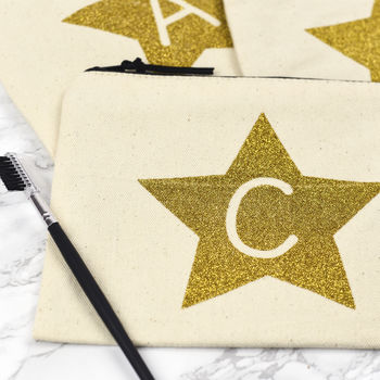 Alphabet Letter Pencil Case Glitter Star, 3 of 4