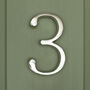 Premium Floating Plain House Numbers In Nickel Finish, thumbnail 8 of 12