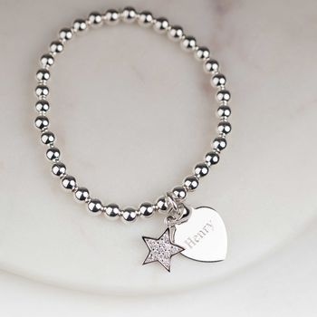 Personalised Children's Star Bead Bracelet, 2 of 6