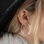Flat Hoop Earrings, thumbnail 4 of 8