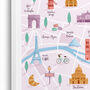 Personalised Paris Map Print, thumbnail 5 of 6