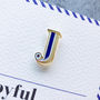J Is For Joy Pin Badge And Card, thumbnail 3 of 4