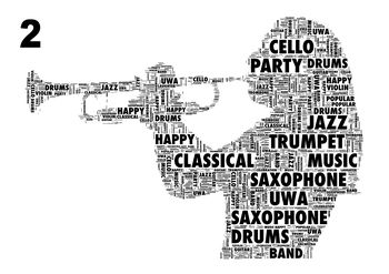Violin Or Trumpet Player Personalised Print, 3 of 5