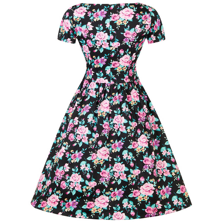 1950s Vintage Style Posie Floral Eloise Tea Dress By Lady Vintage ...