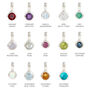 Peace Heart Sterling Silver / Gold Plated Birthstone Necklace, thumbnail 10 of 12
