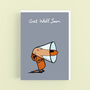 Get Well Soon Dog Cone Of Shame Card, thumbnail 1 of 1
