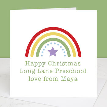 Nursery Or Preschool Personalised Christmas Card, 6 of 6
