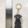 Black Labrador Dog Wooden Keyring With Optional Christmas Card, thumbnail 7 of 7