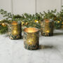 Green And Gold Holly Christmas Tealight Holder, thumbnail 2 of 2