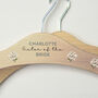 Personalised White Floral Wooden Hanger, thumbnail 3 of 7