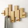 Solid Oak Shaker Peg And Blocks Coat Rack, thumbnail 2 of 3