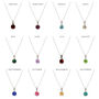 Personalised Silver Couples Birthstone Necklace Card, thumbnail 3 of 12