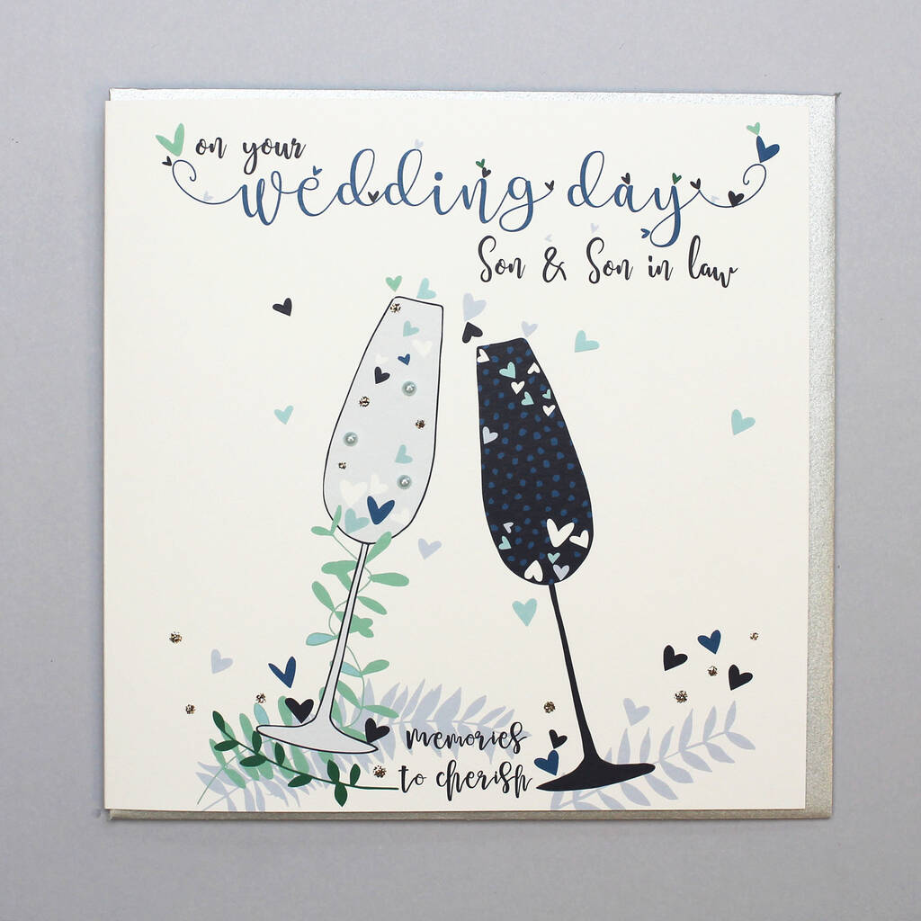 Wedding Card Son And Son In Law By Molly Mae Notonthehighstreet