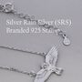 Flying Barn Owl Pendant Necklace In Sterling Silver, thumbnail 6 of 10