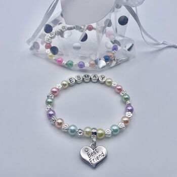 Personalised Best Friend Bracelet. Friendship Bracelet Inc Gift Bag, 2 of 12