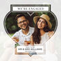 We’re Engaged Personalised Rock Photo Slate Couples Engagement Gift, thumbnail 3 of 6