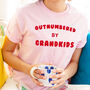 'Outnumbered By Grandkids' Grandma Tshirt, thumbnail 1 of 12