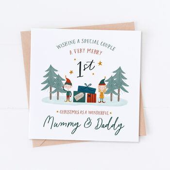 Personalised First Christmas As Mum And Dad Card, 2 of 2