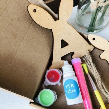 Paint Your Own Easter Bunny Letters Letterbox Craft Kit, 5 of 5