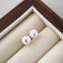 Sara Ivory Silver Pearl Love Galaxy Charm Gift Earrings, thumbnail 2 of 7