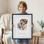 Custom Watercolour Illustrated Pet Print, thumbnail 2 of 7
