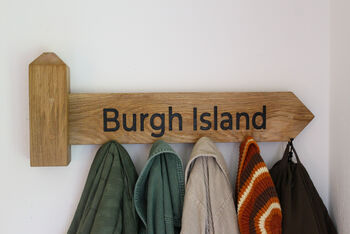 Bespoke And Engraved Oak Coat Rack, 6 of 12