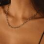 Silver Anchor Chain Necklace, thumbnail 3 of 7