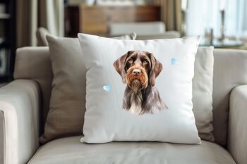 Personalised German Shorthaired Pointer Hearts Cushion Cover C, 2 of 2