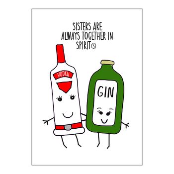 Personalised 'Together In Spirits' Sister Print, 2 of 8