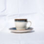 Navy Set Of Six Porcelain Espresso Cup And Saucer, thumbnail 5 of 12