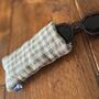 Sea Green Check Linen Glasses Case, thumbnail 3 of 3