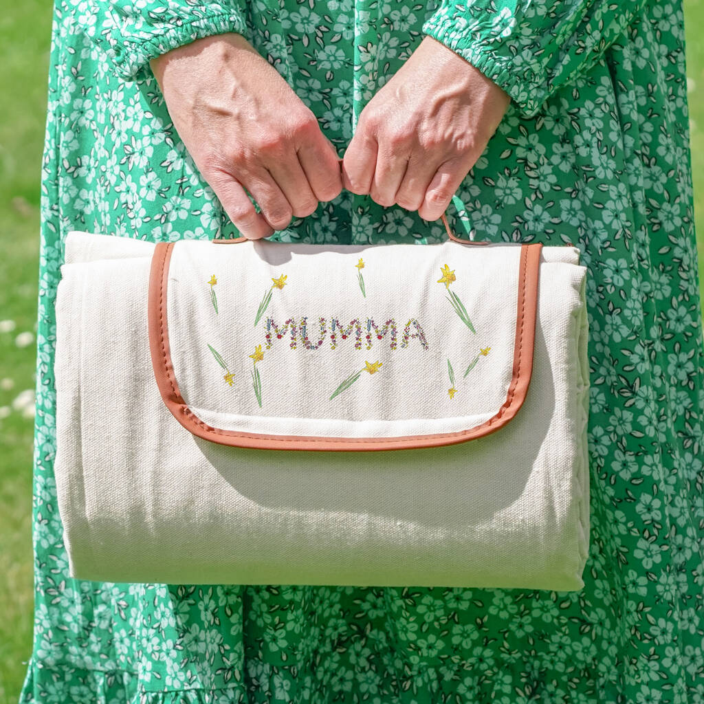 Personalised Birth Flower Picnic Blanket By This Is Nessie
