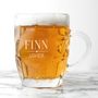 Personalised Wedding Dimpled Beer Glass, thumbnail 1 of 3