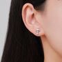 Cute Mushroom Stud Earrings In Sterling Silver, thumbnail 3 of 12