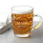 Personalised Wedding Dimpled Beer Glass, thumbnail 2 of 3