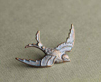 Opal Swallow Bird Brooch, 2 of 4