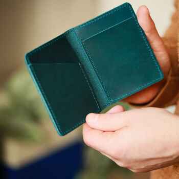 Men's Genuine Leather Card Holder Folded Design, 8 of 12