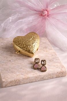 Heart Shape Gold Engraved Bird Purse Mini, 6 of 7