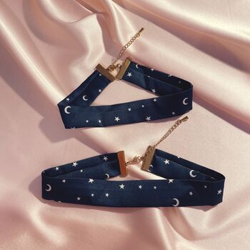 Star Print Silk Choker, 2 of 3