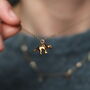 Gold Plated Dinosaur Charm Necklace, thumbnail 7 of 11