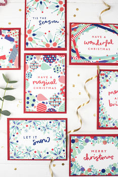 Pack Of Eight Festive Christmas Cards, 10 of 10