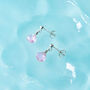 Pink Zircon Drop Stud Earrings Second Light Collection, thumbnail 1 of 4