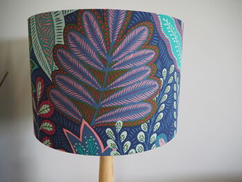 Pink And Teal Exotic Floral Lampshade, 8 of 9