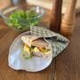 Sea Green Check Linen Reusable Sandwich Wrap, thumbnail 1 of 4