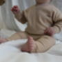 Oatmeal Rib Organic Cotton Baby Leggings, thumbnail 6 of 6
