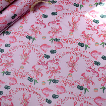 Lobster Festive Wrapping Paper, 2 of 4