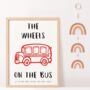 'The Wheels On The Bus' Nursery Rhyme Print, thumbnail 5 of 5