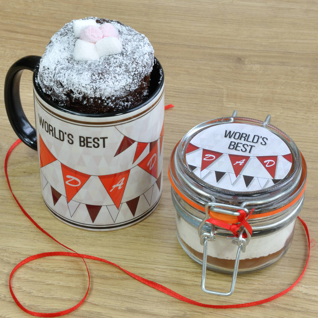Worlds Best Dad Alcohol Infused Mug Cake Gift Set By Lily Grace Baking